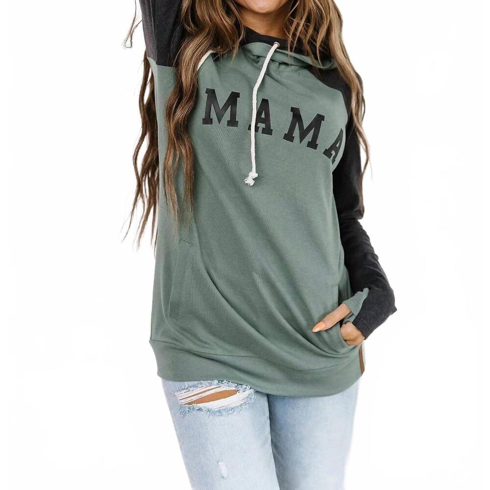 NEW AMPERSAND AVE doublehood™ sweatshirt in mama sea green - Picture 7 of 10